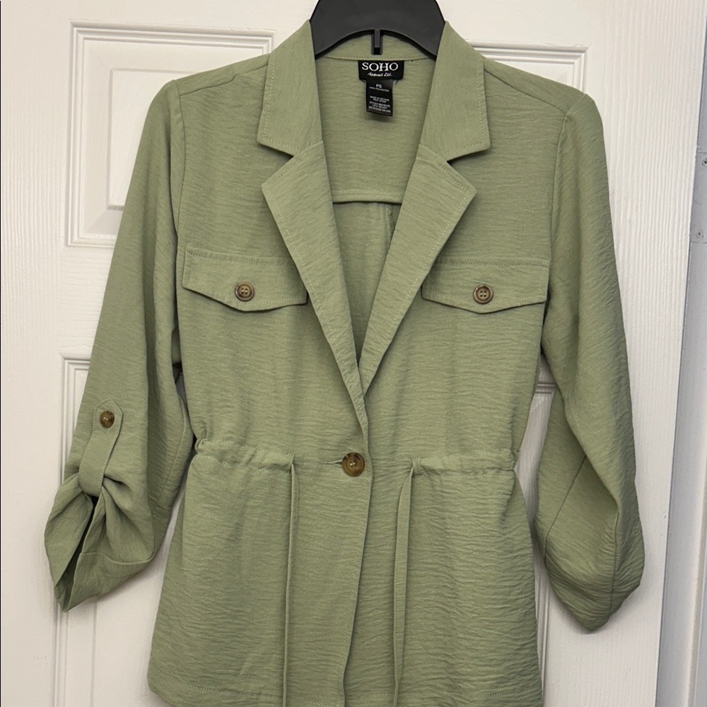 Soho Women's Sage Green Blazer